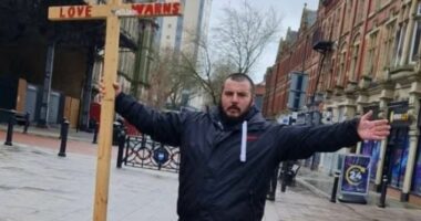 Christian preacher arrested by thought police for 'God bless you'
