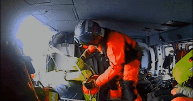 Coast Guard swoops in to save stranded sailors from sinking boat hundreds of miles off coast