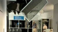Part of the ceiling collapsed at one of Darwin's major hospitals, Royal Darwin Hospital as Cyclone Fina smashed the city.