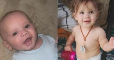 Toddlers Desmond and Maddison were staying with family friends at a duplex on Opal Street in Emerald when the blaze erupted at about 6.48am (7.48am AEDT) today.