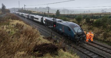 Days of rail chaos ahead after Cumbria landslide derails train