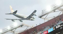 Donald Trump makes stunning flyover for first NFL visit of the season