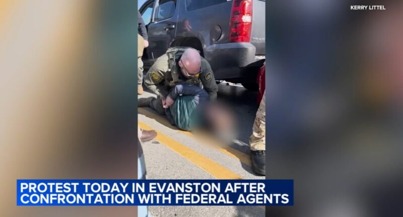 Evanston protest today: Police investigating after feds arrest 3 US citizens during immigration op at Asbury, Oakton, mayor says