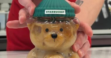 Fans accuse workers of seemingly hoarding viral Starbucks bear cup