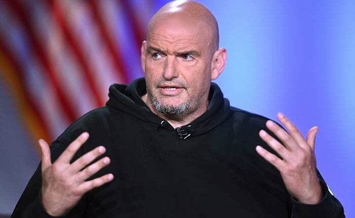 Fetterman says he's back home after a fall put the Pennsylvania senator in the hospital