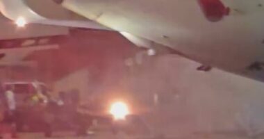 Firefighters extinguished a brakes fire in a Virgin Australia plane when it landed at Brisbane Airport on Thursday, November 6, 2025.
