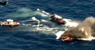 Florida boater rescues two people from vessel engulfed in flames off coast