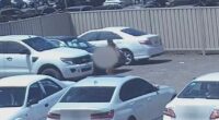 Footage catches car thief's reaction on finding sleeping baby