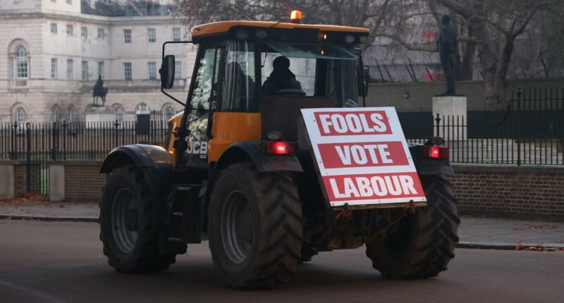 Furious farmers defy tractor ban and drive to Westminster in protest