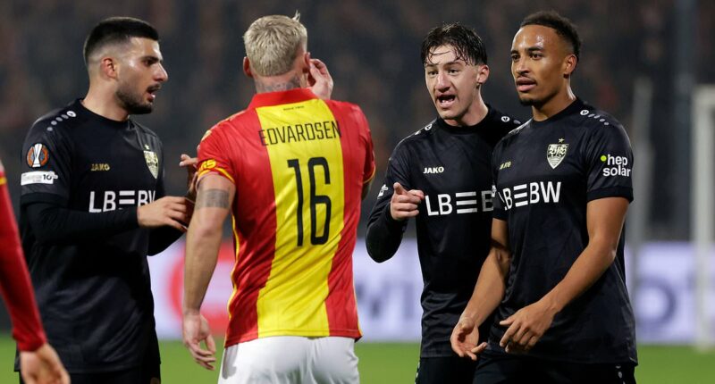 Germany star Angelo Stiller is victim of 'BULLYING', rages Dutch legend, as opponent mocks Man United target - who was born with cleft lip - before grovelling apology fine from his own club