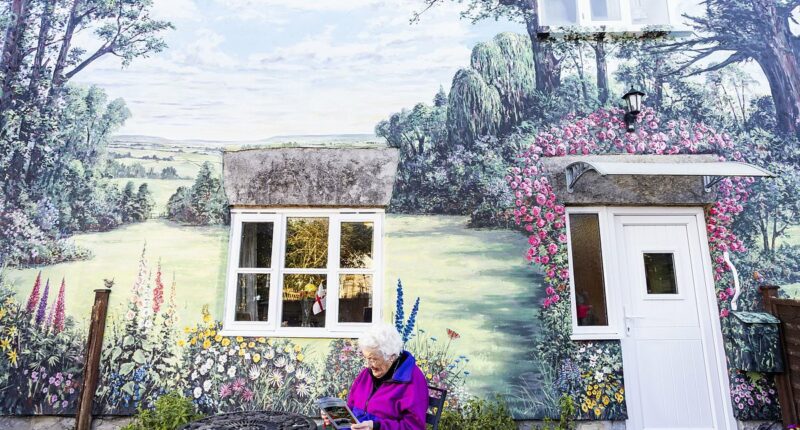 Gran, 94, has 'dream garden' painted onto house wall