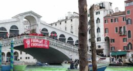 Greta Thunberg banned from Venice after dumping green dye into canal