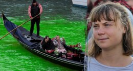 Greta Thunberg fined, banned from Venice after Extinction Rebellion dyes Grand Canal green