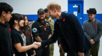 Harry meets Canadian reserve soldiers as he begins pseudo-royal trip