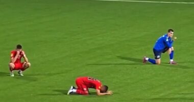 Heartbreaking moment players are told their manager has died mid-match