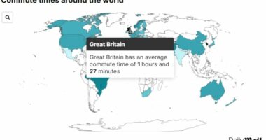 How does your commute compare to the world's longest? Find out with our interactive map of the countries with the lengthiest journeys to work