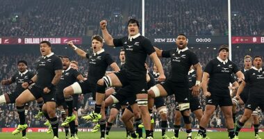 New Zealand underwent the iconic ritual at Twickenham on Saturday and England attempted to face off against them