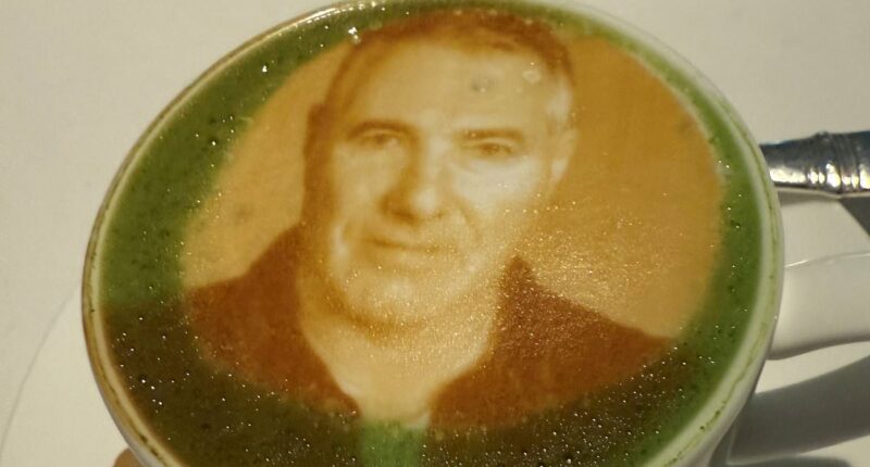 I got a 'selfie-ccino' just like Meghan Markle did at Los Angeles' Beverly Hills Hotel - it costs £9 a go and is usually reserved only for the VVIPs