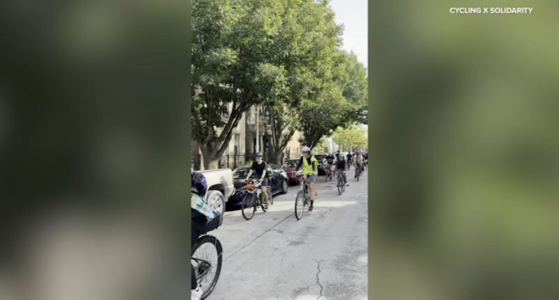 ICE Chicago news: Cycling x Solidarity bikes through Back of the Yards to support street vendors during immigration crackdown