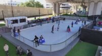 Ice skating in the Sunshine state: rink opens under Fuller Warren Bridge