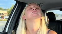 Influencer with Tourette's Syndrome sparks debate after posting driving video which shows her closing her eyes behind the wheel due to tics