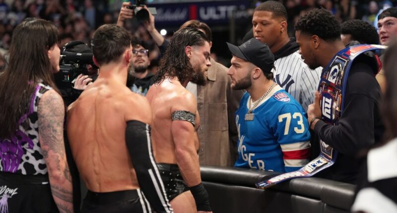 Injured Cam Skattebo among Giants to take part in WWE’s ‘Monday Night Raw’ brawl