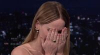 Jennifer Lawrence bursts into tears - leaving Jimmy Fallon squirming