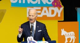 Joe Biden appears with bandaged head as he discusses cancer battle