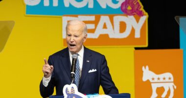 Joe Biden appears with bandaged head as he discusses cancer battle