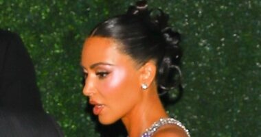 Kim Kardashian dazzles with sisters at mom Kris' 70th birthday bash