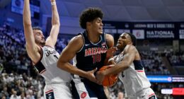 LeBron James' son Bryce watches on as No. 4 Arizona upsets No. 3 UConn 71-67
