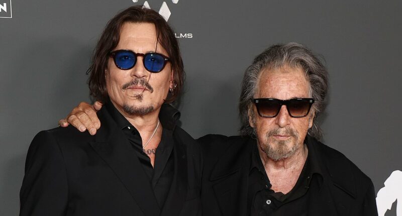 Long-time pals Johnny Depp & Al Pacino reunite for new movie premiere