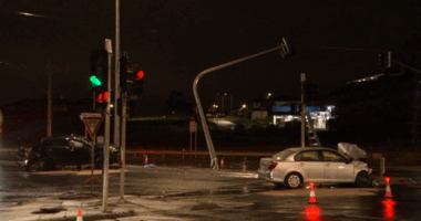 A 37-year-old man is fighting for life after being stabbed while sitting in his car in Melbourne's south-east. The 37-year-old drove away from the 52-year-old when he collided with another car at an intersection about two kilometers away in Cranbourne North.