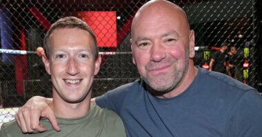 Mark Zuckerberg 'will beat the s*** out of you', claims Dana White - with UFC boss insisting 5ft 7in Meta billionaire is 'not a computer nerd'
