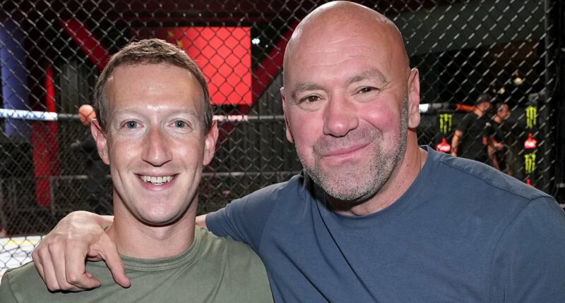 Mark Zuckerberg 'will beat the s*** out of you', claims Dana White - with UFC boss insisting 5ft 7in Meta billionaire is 'not a computer nerd'