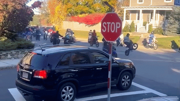 Street takeover on bikes