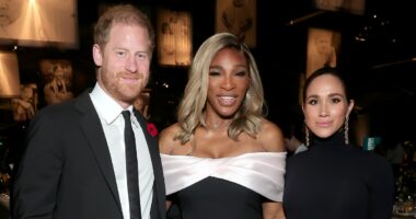 Meghan and Harry's party weekend! Sussexes attended charity gala with Serena Williams before Kris Jenner's birthday party - while Royal Family marked Remembrance Sunday