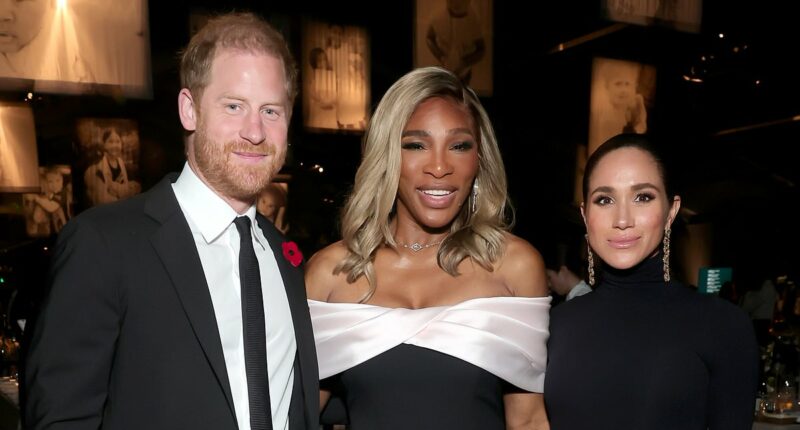 Meghan and Harry's party weekend! Sussexes attended charity gala with Serena Williams before Kris Jenner's birthday party - while Royal Family marked Remembrance Sunday