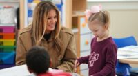 Melania Trump and Usha Vance charm elementary school students