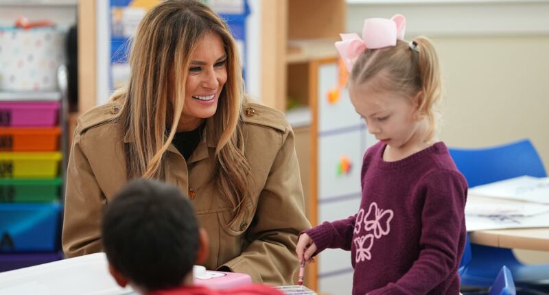 Melania Trump and Usha Vance charm elementary school students