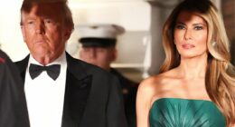 Melania's subtle gesture to Saudi prince as she stuns in strapless green gown after Trump's extraordinary Oval Office defense sparked outrage