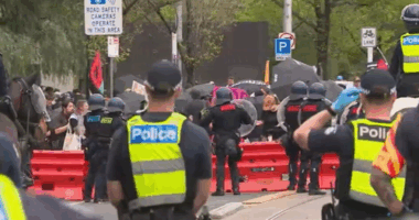 Police are hoping to avoid violent scenes witnessed at a similar protest and counter-protest on October 19.