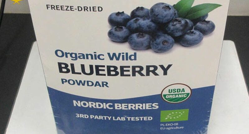 Meth worth $8 million found in blueberry power packaging at airport