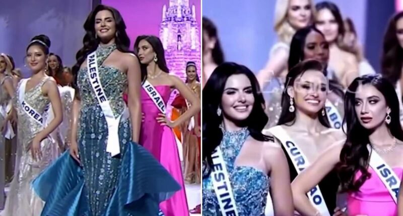 Miss Israel says she was bombarded with death and rape threats over 'edited' footage that suggested she scowled at Miss Palestine, and releases 'original footage'