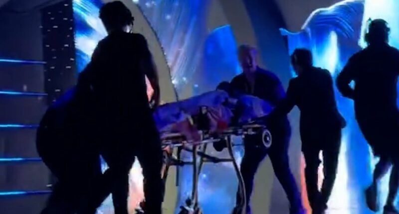 Miss Jamaica falls off stage during Miss Universe pageant