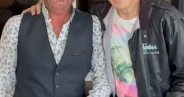 Old pals Noel Edmonds and Cliff Richard enjoyed a reunion in New Zealand after not seeing each other in 25 years