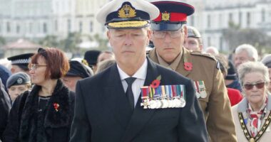 Police charge 'fake admiral' after appearing at Remembrance event