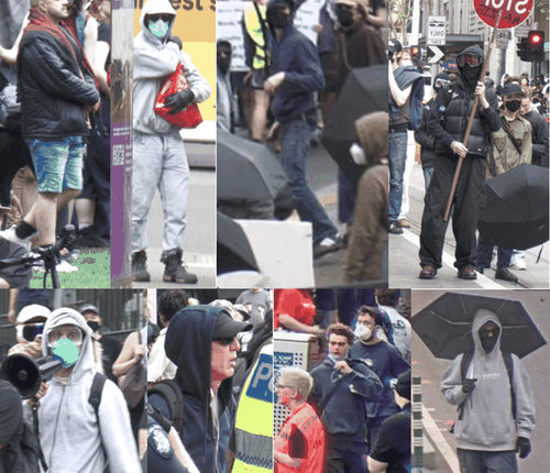 Victoria Police persons of interest Melbourne protest October 2025.