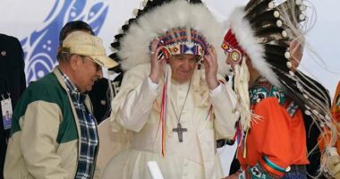 Pope returns 62 artifacts to Indigenous peoples from Canada as part of reckoning with colonial past