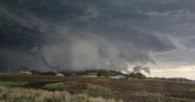 The storms are expected to continue into the evening.